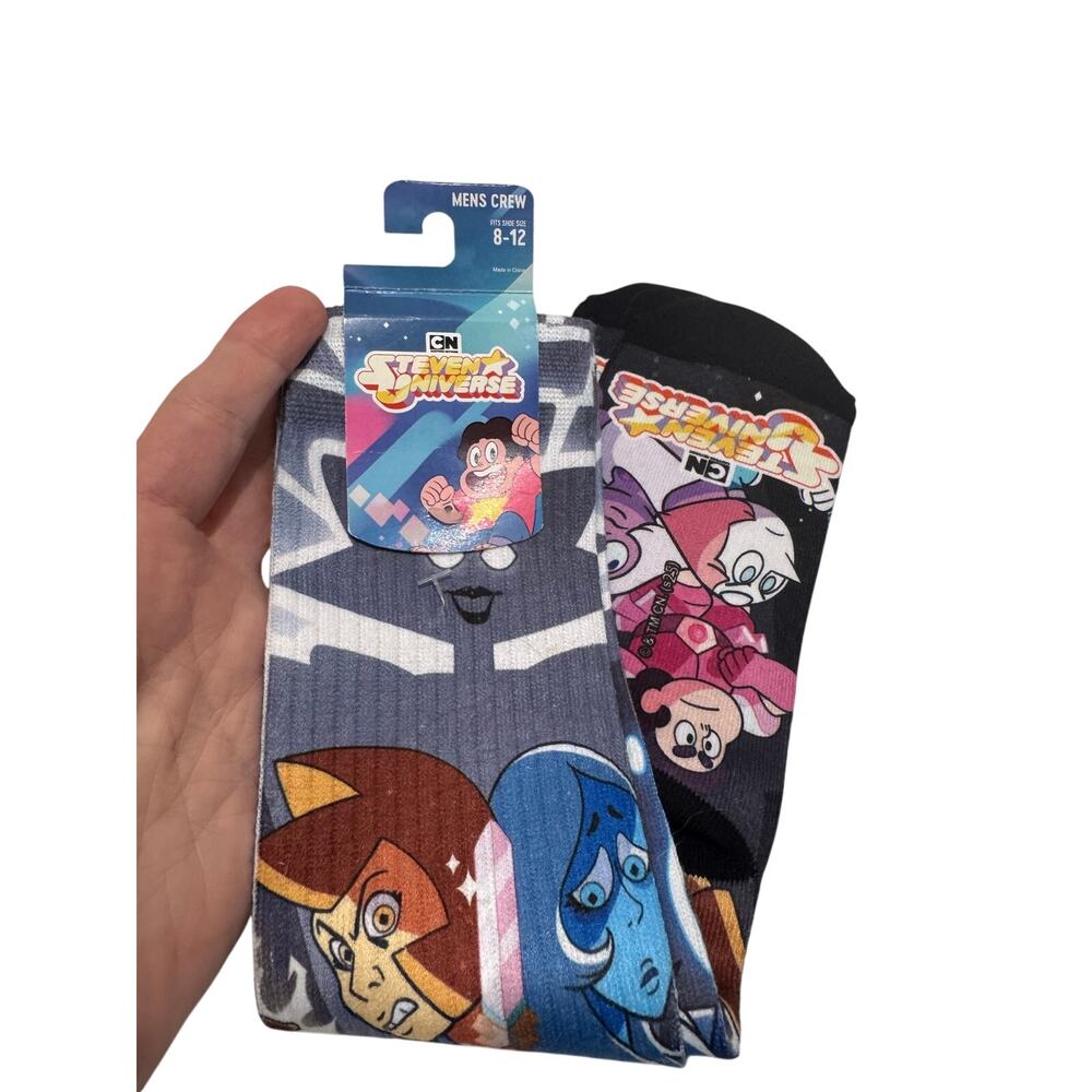 STEVEN UNIVERSE Single pair of Men's Crew Socks NWT Fits Shoe Size 8 - 12